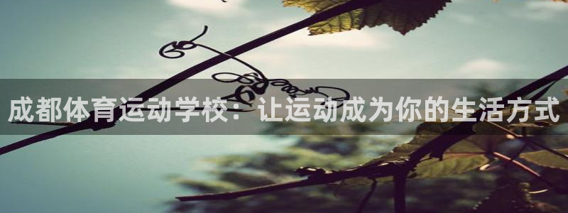 速播体育：成都体育运动学校：让运动成为你的生活方式